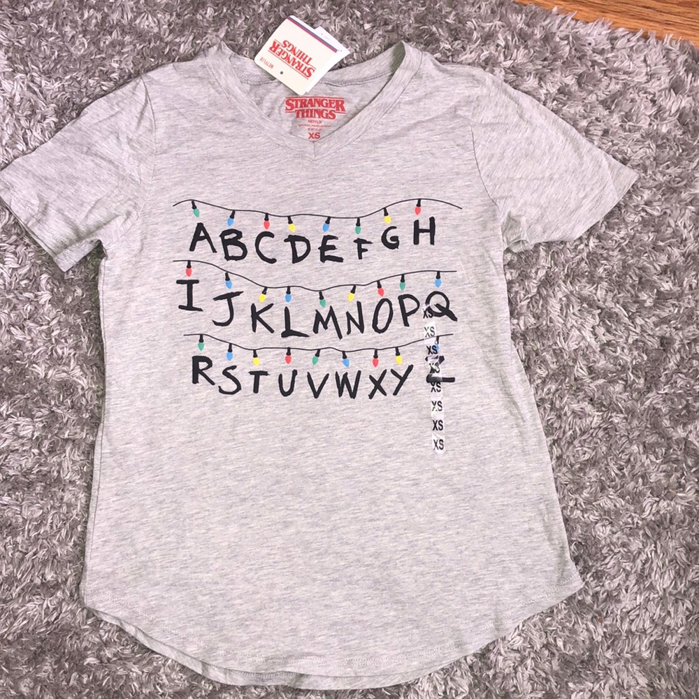 Stranger things grey tee shirt xs